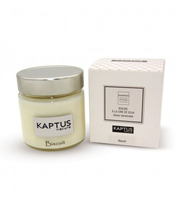 Candela in cera di soia Biscotto. Collezione senza tempo