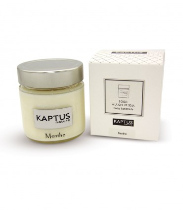 Bougie à la cire de soja Menthe  Collection Intemporelle