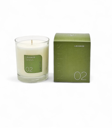 Candela in cera di soia Lavanda. Collezione Contemporanea
