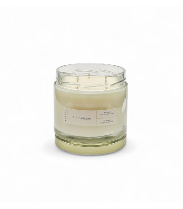 Candela in cera di soia Balsamo di abete. Collezione d'oro