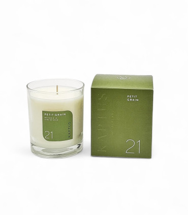 Candela in cera di soia Petit Grain. Collezione Contemporanea