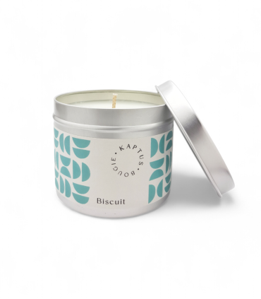Candela in cera di soia Biscotto. Collezione Mosaico