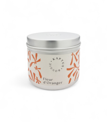 Candela in cera di soia Fiore d'arancio. Collezione Mosaico