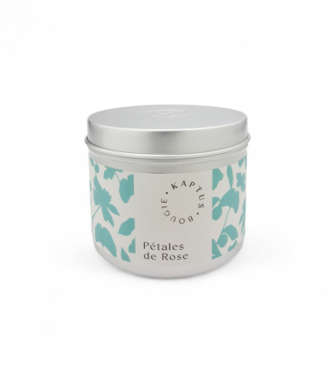Candela in cera di soia Petali di rosa. Collezione Mosaico