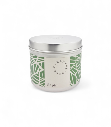 Candela in cera di soia Abete. Collezione Mosaico