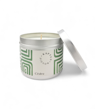 Candela in cera di soia cedro. Collezione Mosaico