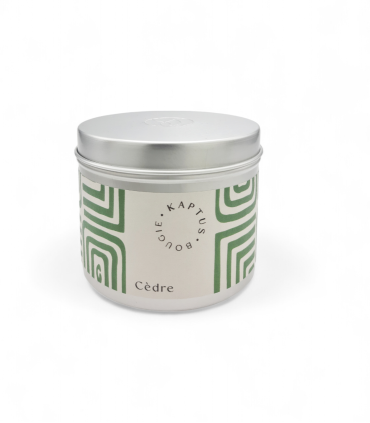 Candela in cera di soia cedro. Collezione Mosaico