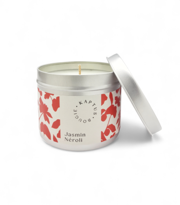 Candela in cera di soia Gelsomino Neroli. Collezione Mosaico