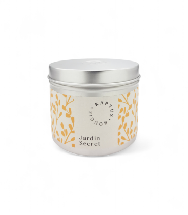 Candela in cera di soia Giardino segreto. Collezione Mosaico