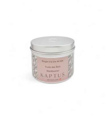 Candela in cera di soia Frutti della foresta. Collezione viaggio