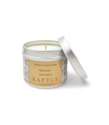 Candela in cera di soia Spekulatius. Collezione viaggio