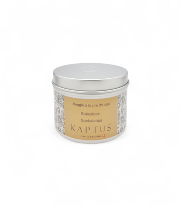 Candela in cera di soia Spekulatius. Collezione viaggio