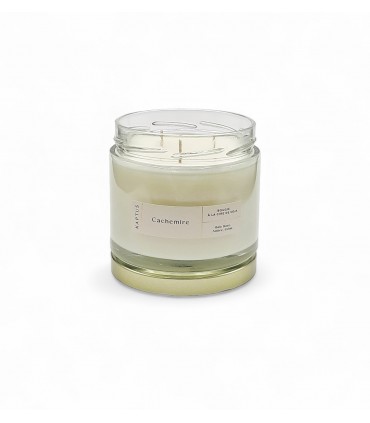 Candela in cera di soia Cachemire. Collezione d'oro