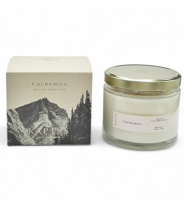 Candela in cera di soia Cachemire. Collezione d'oro