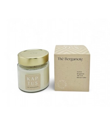 Candela in cera di soia Tè al bergamotto. Collezione senza tempo