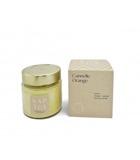 Candela in cera di soia Cannella-Arancia. Collezione senza tempo
