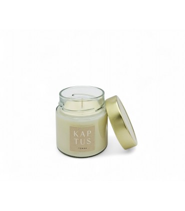 Candela in cera di soia Tonka. Collezione senza tempo