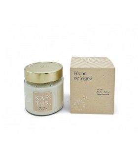 Bougie à la cire de soja Pêche de Vigne  Collection Intemporelle