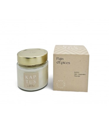 Candela in cera di soia Pan di zenzero. Collezione senza tempo